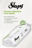 Sleepy 7 AL 6 ÖDE  Natural Yenidoğan Islak Bebek Havlusu 60'lı ve ROSIE - 2
