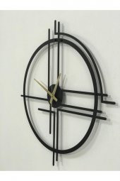 DEKORATİF BÜYÜK BOY METAL DUVAR SAATİ 70x70 cm - 4