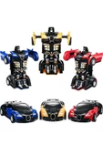 OYUNCAK STORE Transformers Robot Çek Bırak Araba - Kendinden Robota Dönüşebilen Araba Bugatti - 1