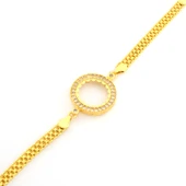 Çeyrek Altın Çerçeve Bileklik Çelik Altın Kaplama BLK-1109 - 2