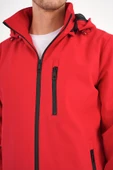 Shield Kırmızı Erkek Kapüşonlu Softshell Mont - 4