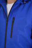 Shield Mavi Erkek Kapüşonlu Softshell Mont thumbnail 4