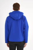 Shield Mavi Erkek Kapüşonlu Softshell Mont thumbnail 3