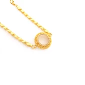 Çeyrek Altın Çerçeve Bileklik Çelik Altın Kaplama İşlemeli Arpa Model BLK-1091 thumbnail 1