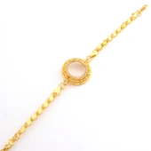 Çeyrek Altın Çerçeve Bileklik Çelik Altın Kaplama İşlemeli Arpa Model BLK-1091 thumbnail 4