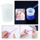 Epoksi Reçine Silikon Beaker Döküm Karıştırma Kabı Uçlu 250 ML - 3