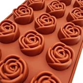Silikon Kalıp Çikolata Ve Buz Gül Model Şeker Hamuru Kek Kalıbı 15 Li thumbnail 4