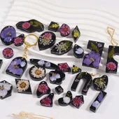 Epoksi Silikon Kalıp Çoklu Anahtarlık Delikli Kolye Küpe Kalıbı - 3