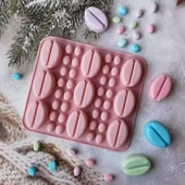 Silikon Kek Kalıp Sugarcraft Kahve Çekirdekleri Kalıbı Şeker Hamuru Çikolata Kalıbı - 4