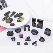 Epoksi Silikon Kalıp Çoklu Anahtarlık Delikli Kolye Küpe Kalıbı - 4