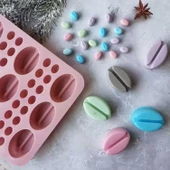 Silikon Kek Kalıp Sugarcraft Kahve Çekirdekleri Kalıbı Şeker Hamuru Çikolata Kalıbı - 5
