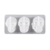 Epoksi Reçine Silikon Kalıp Taş Tozu Cadılar Bayramı Kuru Kafa Kafatası Mum Kalıbı 3 Lü thumbnail 5