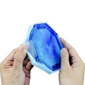 Epoksi Reçine Silikon Kalıp Taş Tozu Altıgen Model Bardak Altlığı Kalıbı - 5