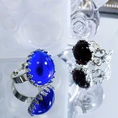 Epoksi Reçine Silikon Kalıp Çoklu Yarım Küre Yüzük Taşı Kalıbı thumbnail 5