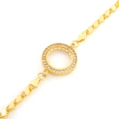 Çeyrek Altın Çerçeve Bileklik Çelik Altın Kaplama Arpa Model BLK-1101 thumbnail 3