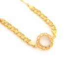 Çeyrek Altın Çerçeve Bileklik Çelik Altın Kaplama Çiçek Figaro Model BLK-1092 thumbnail 1