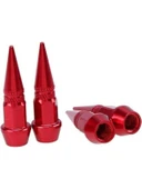 Alüminyum Sivri Sibop Kapağı Kırmızı 4'lü 45MM - 2