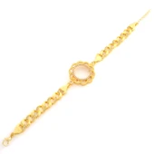 Çeyrek Altın Çerçeve Bileklik Çelik Altın Kaplama Çiçek Figaro Model BLK-1092 thumbnail 4