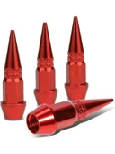 Alüminyum Sivri Sibop Kapağı Kırmızı 4'lü 45MM - 1