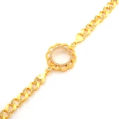 Çeyrek Altın Çerçeve Bileklik Çelik Altın Kaplama Çiçek Figaro Model BLK-1092 thumbnail 3