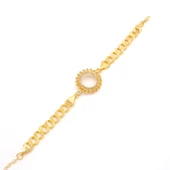 Çeyrek Altın Çerçeve Bileklik Çelik Altın Kaplama Güneş Figaro Model BLK-1116 thumbnail 4