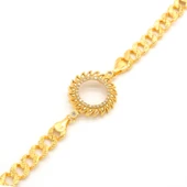 Çeyrek Altın Çerçeve Bileklik Çelik Altın Kaplama Güneş Figaro Model BLK-1116 thumbnail 3