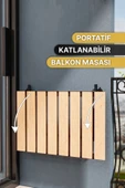 Bino Balkon Bahçe Masası Mutfak Masası Katlanır Duvar Masası Piknik Kamp Masası Dekoratif Şık Ayarlı Masa - 2