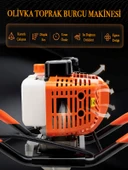OLİVKA 2.0 Hp 52 CC Toprak Burgu Makinesi Easy Start 20 Cm UC - 4