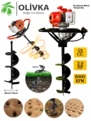 OLİVKA 2.0 Hp 52 CC Toprak Burgu Makinesi Easy Start 20 Cm UC - 2