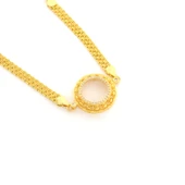 Çeyrek Altın Çerçeve Bileklik Çelik Altın Kaplama İşlemeli BLK-1096 thumbnail 1