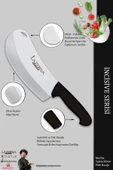 LAZBİSA İncisive Serisi Mutfak Bıçak Börek Bıçağı Pizza Pide Bıçağı Kıyma Bıçağı ( Mft-1248) - 3