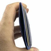 Hakiki Deri 8 Gözlü Kartlık Lacivert thumbnail 2