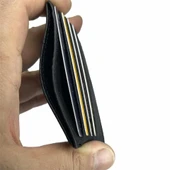 Hakiki Deri 8 Gözlü Kartlık Süet Siyah thumbnail 2