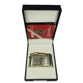 Osmanlı Tuğralı Gazlı Çakmak Altın Renk thumbnail 5