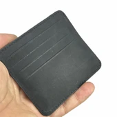 Hakiki Deri 8 Gözlü Kartlık Süet Siyah thumbnail 3