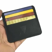 Hakiki Deri 8 Gözlü Kartlık Süet Siyah thumbnail 4