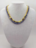 Sodalit & Hematit Taşı 6mm Tasarım Kolye (56108) thumbnail 2