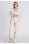 Kemerli Boyfriend Kot Pantolon - 1