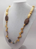 Ahşap & Rutil Kuvars Tasarım Unisex Otantik Kolye (56102) - 4