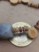 Ahşap & Rutil Kuvars Tasarım Unisex Otantik Kolye (56102) - 3