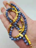 Sodalit & Hematit Taşı 6mm Tasarım Kolye (56108) thumbnail 1