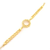 Çeyrek Altın Çerçeve Bileklik Çelik Altın Kaplama Figaro Model BLK-1103 thumbnail 4