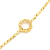 Çeyrek Altın Çerçeve Bileklik Çelik Altın Kaplama Çiçek Arpa Model BLK-1113 thumbnail 3