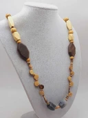 Ahşap & Rutil Kuvars Tasarım Unisex Otantik Kolye (56102) - 5