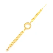 Çeyrek Altın Çerçeve Bileklik Çelik Altın Kaplama Figaro Model BLK-1078 thumbnail 4