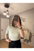 Ajurlu Oversize Triko T-Shirt - 4