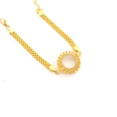 Çeyrek Altın Çerçeve Bileklik Çelik Altın Kaplama Güneş Model BLK-1084 thumbnail 1