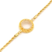 Çeyrek Altın Çerçeve Bileklik Çelik Altın Kaplama İşlemeli Burgu Model BLK-1075 thumbnail 3