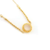 Çeyrek Altın Çerçeve Bileklik Çelik Altın Kaplama İşlemeli Burgu Model BLK-1075 thumbnail 1