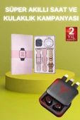 Powerbank Özellikli Bluetooth Kulaklık ve Nabız Ölçer Akıllı Saat Bileklik Hediyeli - 1
